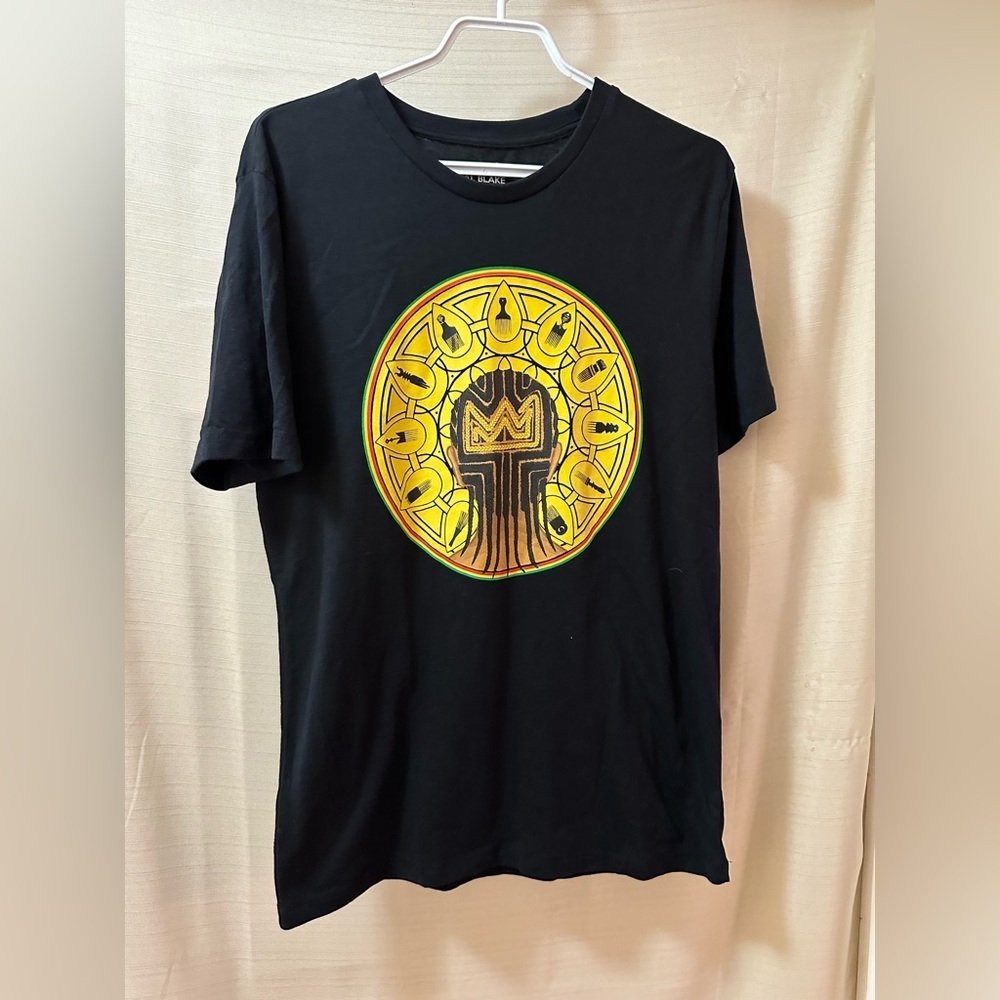Kendal Blake BOGO Graphic Tee Afro Art Rasta Colors Short Sleeve Womens Small ⚫️